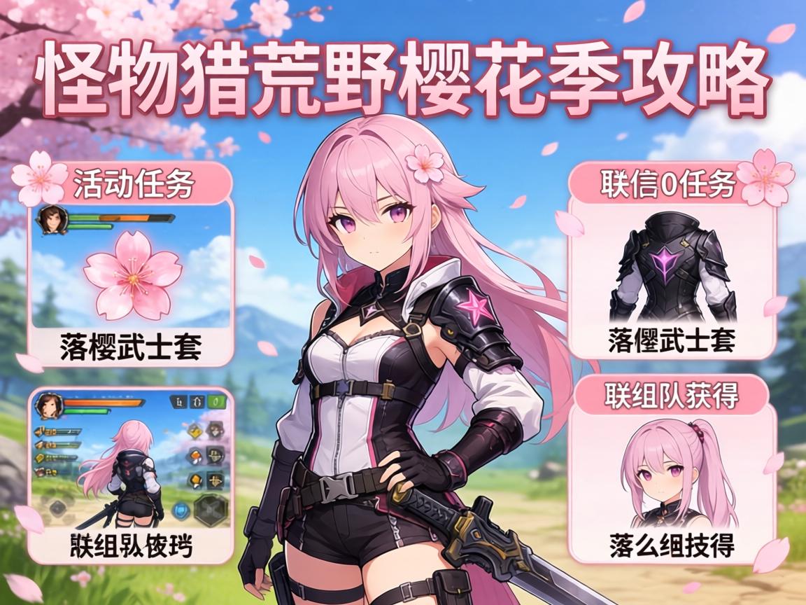怪物猎人荒野樱花季攻略,活动任务有哪些,落樱武士套怎么获得,联机组队技巧 怪物猎人荒野樱花季攻略,活动任务有哪些,落樱武士套怎么获得,联机组队技巧