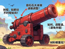 红石大炮怎么做,射程如何调整,如何避免炸膛,材料哪里找