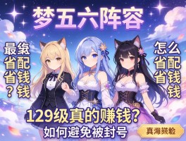 梦幻五开阵容怎么配最省钱,129级真的赚钱吗,如何避免被封号