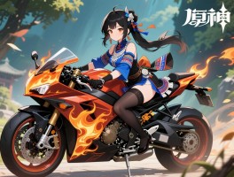原神5.3版本绘画，火神摩托车怎么画,苗疆少女蓝砚配色技巧,黑丝胡桃细节难点在哪
