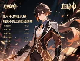 8月手游收入榜暗黑不朽上榜仍逊原神