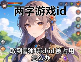 两个字游戏id，如何取到独特id,id被占用怎么办,推荐霸气唯美风格