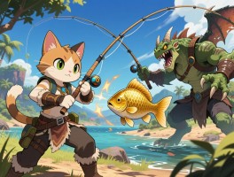 怪物猎人荒野支线攻略：艾露猫任务怎么完成,黄金鱼怎么钓,两怪相争如何打