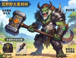怪物猎人荒野大锤素材武器,大锤派生路线怎么选,关键素材如何刷,配装怎么搭配
