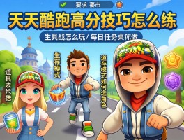 天天酷跑高分技巧怎么练,生存模式如何选角色,道具战怎么玩,每日任务怎么做