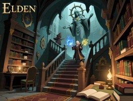 艾尔登法环书斋攻略视频，颠倒神像怎么获取，书斋怎么上去，魔法教授怎么打