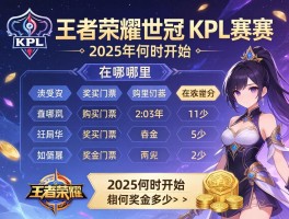 王者荣耀世冠kpl赛程,2025年何时开始,在哪里举行,如何购买门票,奖金有多少