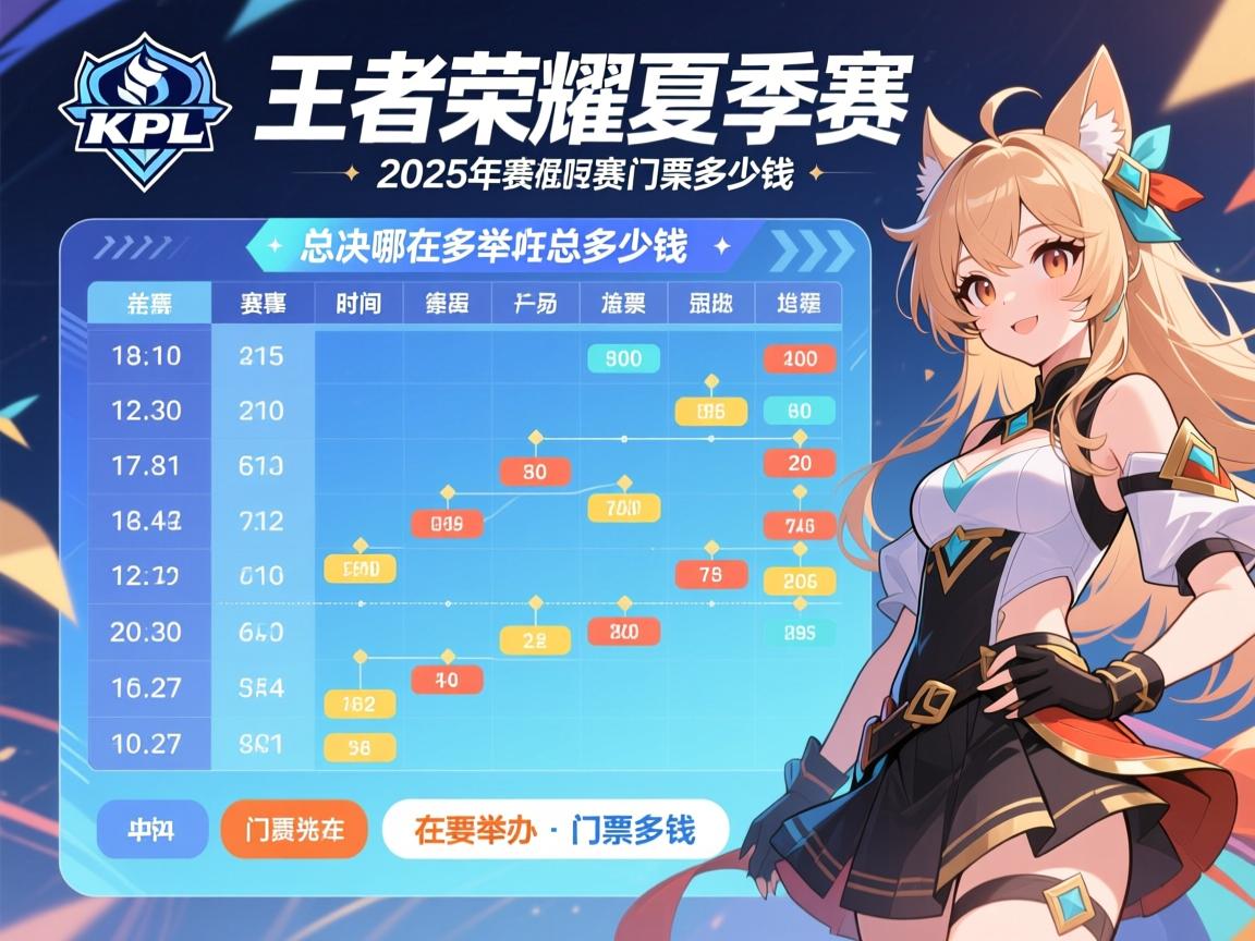 王者荣耀夏季赛赛程表kpl,2025年赛事时间安排,总决赛在哪举办,门票多少钱 王者荣耀夏季赛赛程表kpl,2025年赛事时间安排,总决赛在哪举办,门票多少钱