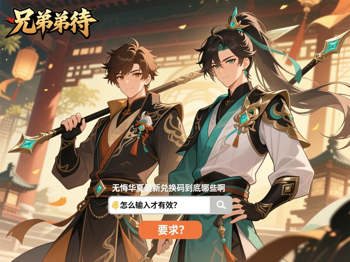 兄弟们,无悔华夏最新兑换码到底有哪些啊,怎么输入才有效? 兄弟们,无悔华夏最新兑换码到底有哪些啊,怎么输入才有效?