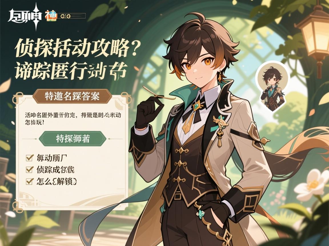 原神侦探活动攻略,特邀名侦探答案是什么,谛踪匿行活动怎么玩,侦探成就怎么解锁 原神侦探活动攻略,特邀名侦探答案是什么,谛踪匿行活动怎么玩,侦探成就怎么解锁