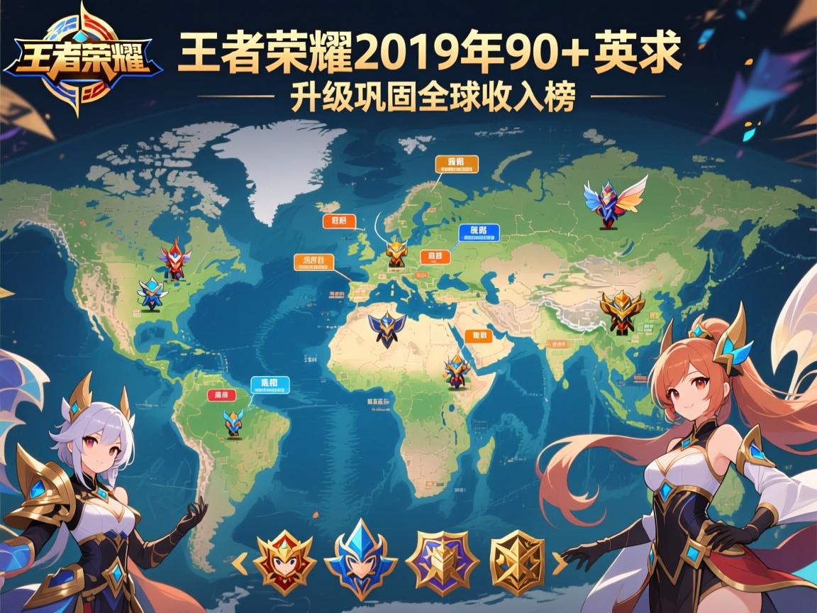 王者荣耀2019年90+英雄地图升级巩固全球收入榜 王者荣耀2019年90+英雄地图升级巩固全球收入榜