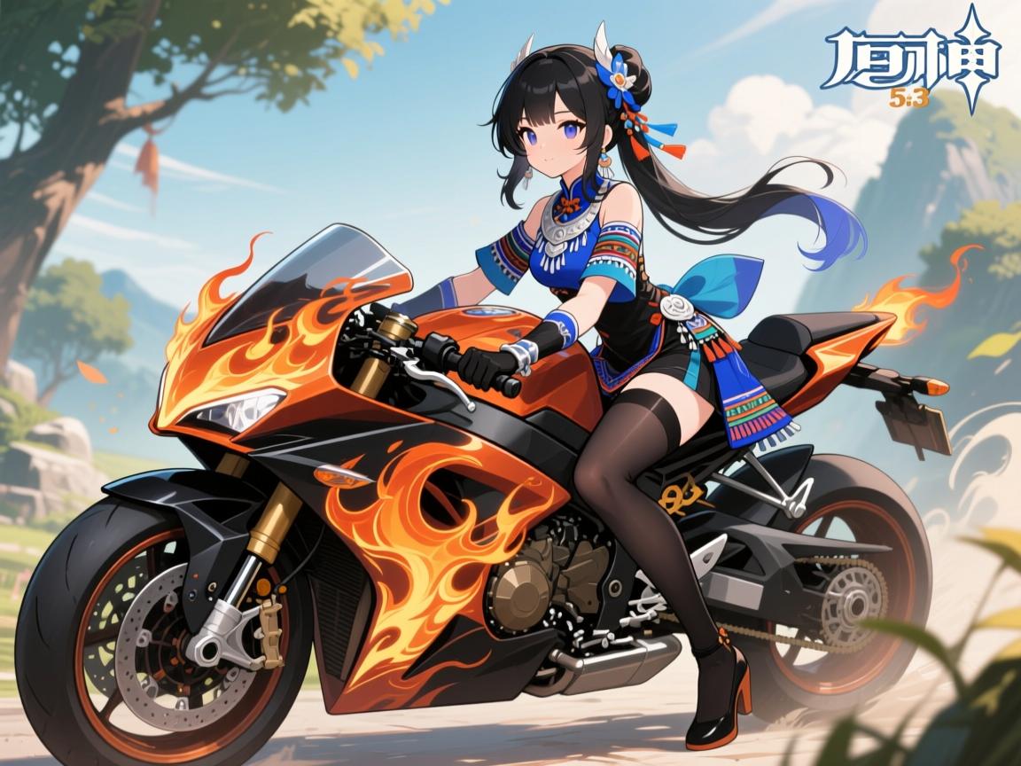 原神5.3版本绘画,火神摩托车怎么画,苗疆少女蓝砚配色技巧,黑丝胡桃细节难点在哪 原神5.3版本绘画,火神摩托车怎么画,苗疆少女蓝砚配色技巧,黑丝胡桃细节难点在哪