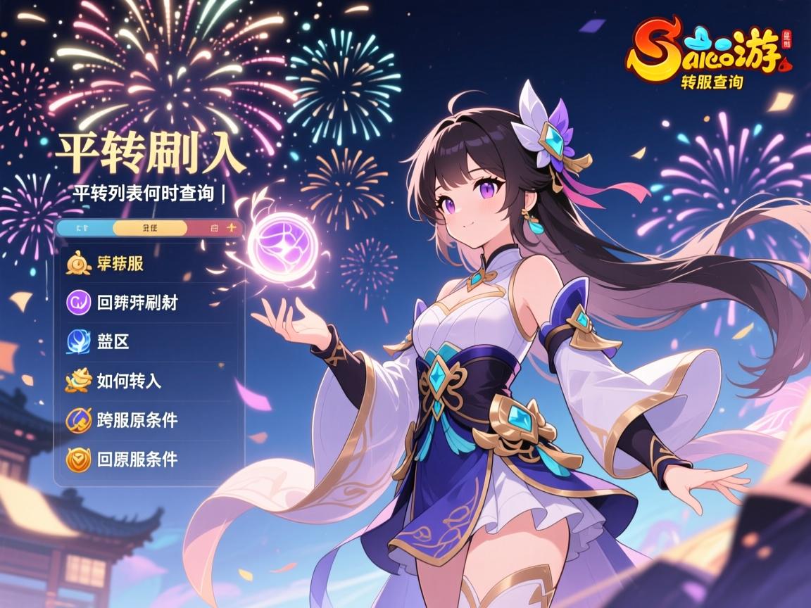 梦幻西游转服查询丨平转列表何时刷新,烟花区如何转入,跨服回原服条件 梦幻西游转服查询丨平转列表何时刷新,烟花区如何转入,跨服回原服条件