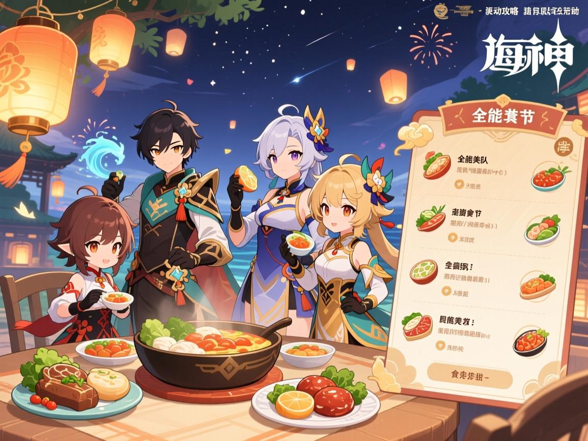 原神美食活动攻略,全能美食队任务怎么触发,海灯节美食奖励有哪些,食谱获取方式有几种 原神美食活动攻略,全能美食队任务怎么触发,海灯节美食奖励有哪些,食谱获取方式有几种
