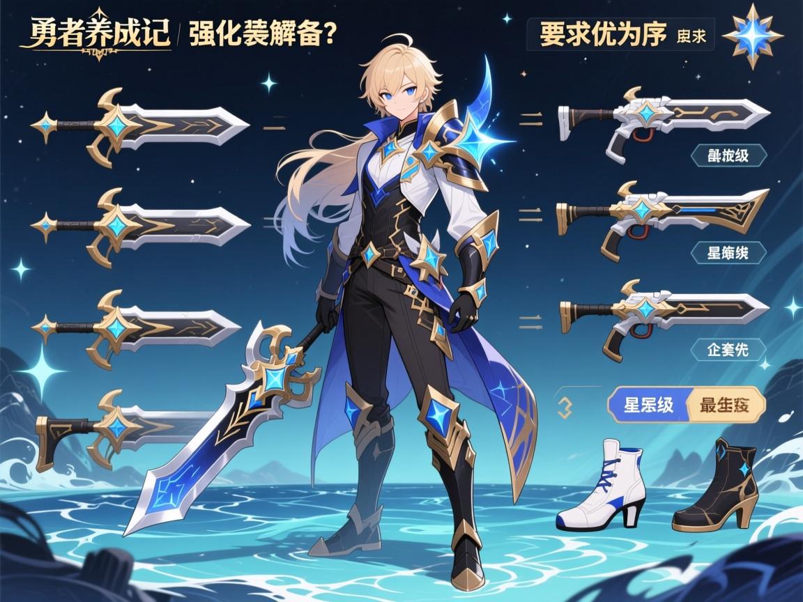 勇者养成记装备强化顺序详解,武器鞋子优先级为何最高?星辰海洋套装如何选择? 勇者养成记装备强化顺序详解,武器鞋子优先级为何最高?星辰海洋套装如何选择?