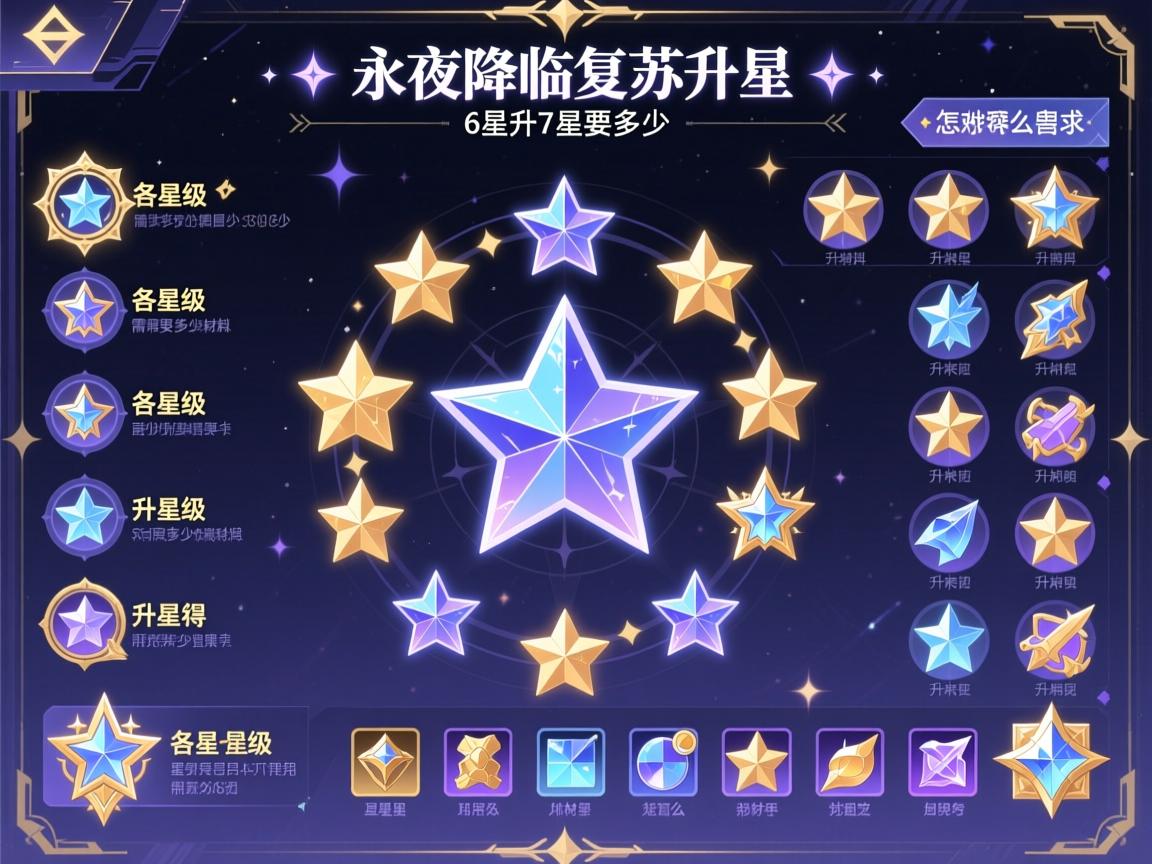 永夜降临复苏升星表,各星级需要多少材料,升星材料怎么获得,6星升7星要多少 永夜降临复苏升星表,各星级需要多少材料,升星材料怎么获得,6星升7星要多少