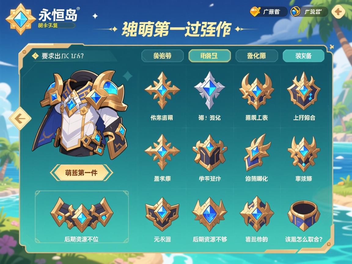 永恒岛装备强化顺序表萌新第一件该强化的部位是哪个?后期资源不够怎么取舍? 永恒岛装备强化顺序表萌新第一件该强化的部位是哪个?后期资源不够怎么取舍?