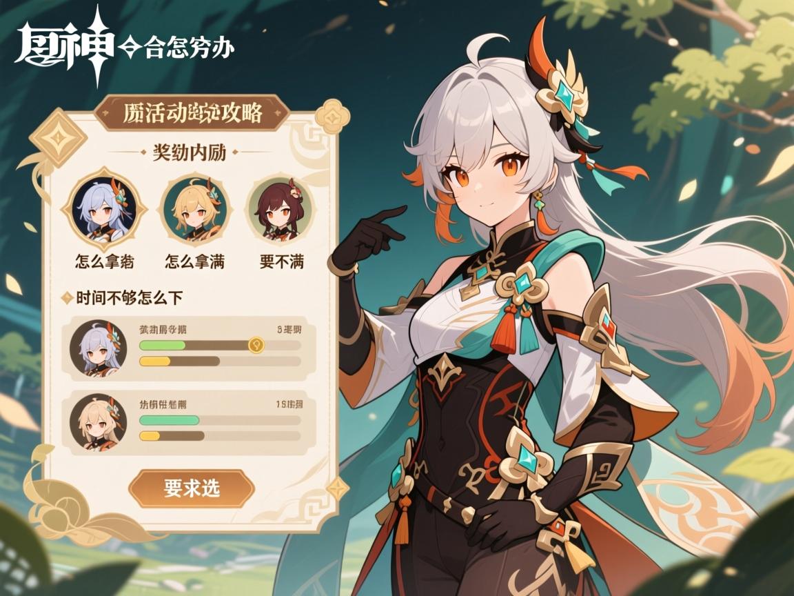 原神活动内容攻略,奖励怎么拿满,时间不够怎么办,角色该怎么选 原神活动内容攻略,奖励怎么拿满,时间不够怎么办,角色该怎么选