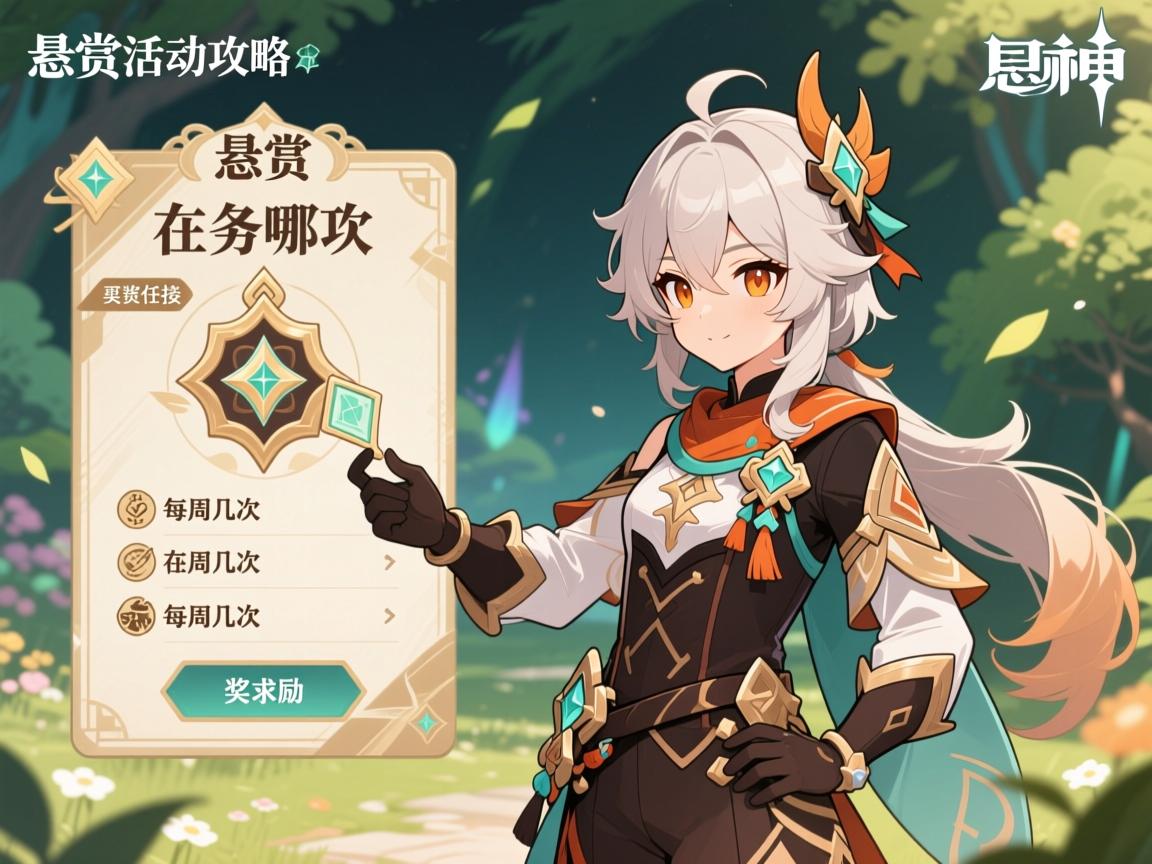 原神悬赏活动攻略,悬赏任务在哪接,每周几次,奖励有哪些 原神悬赏活动攻略,悬赏任务在哪接,每周几次,奖励有哪些