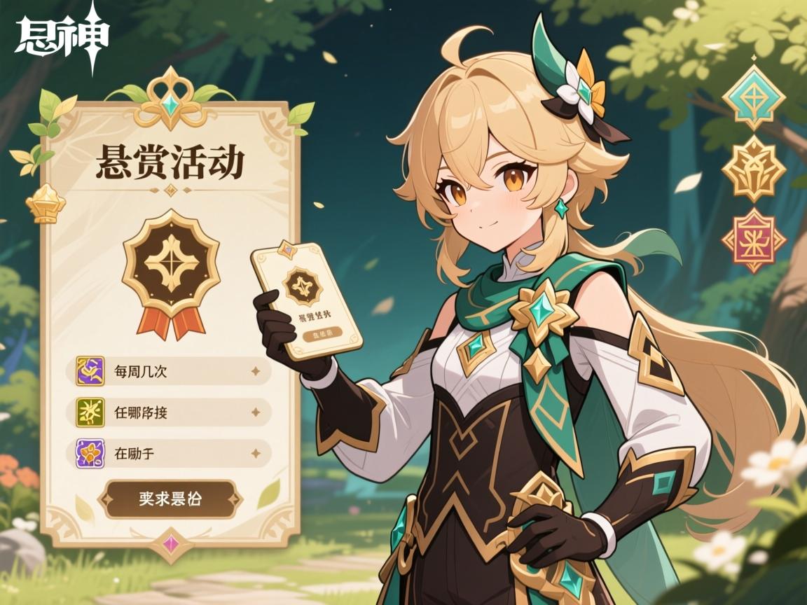 原神悬赏活动攻略,悬赏任务在哪接,每周几次,奖励有哪些 原神悬赏活动攻略,悬赏任务在哪接,每周几次,奖励有哪些