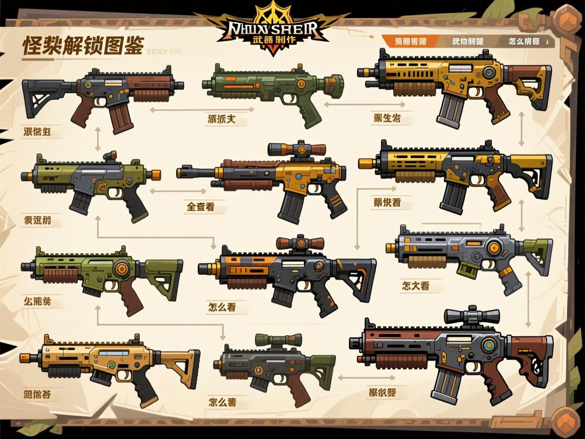 怪物猎人荒野武器解锁图鉴,全武器派生路线怎么查看,机械武器怎么制作 怪物猎人荒野武器解锁图鉴,全武器派生路线怎么查看,机械武器怎么制作