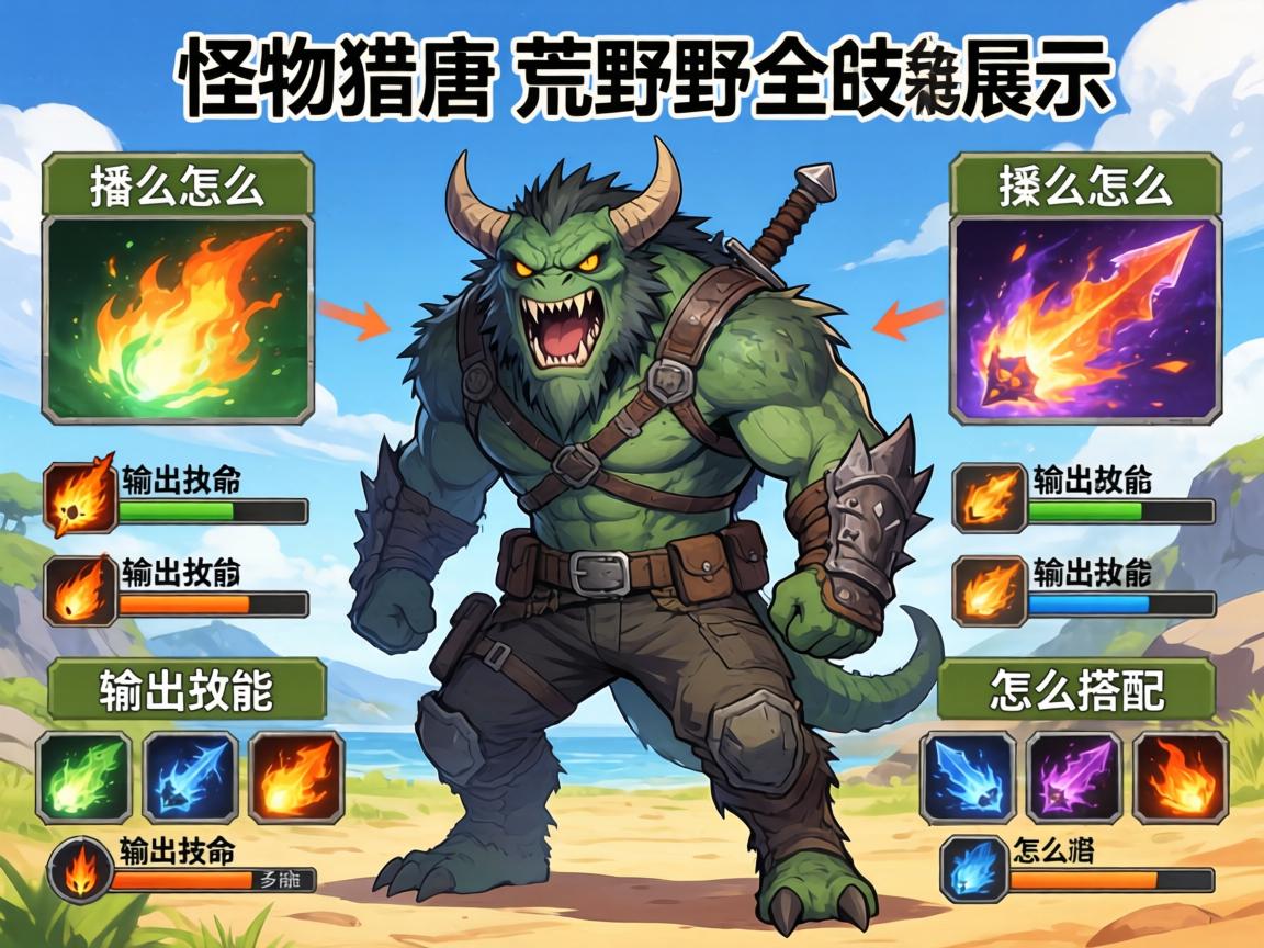 怪物猎人荒野全技能展示,技能怎么分类,输出技能怎么搭配 怪物猎人荒野全技能展示,技能怎么分类,输出技能怎么搭配