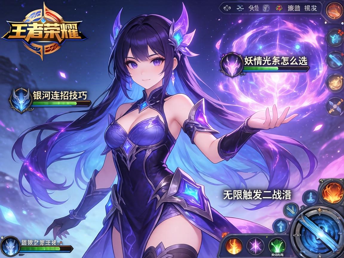 王者荣耀银河连招技巧,妖精光系怎么选,如何无限触发二技能? 王者荣耀银河连招技巧,妖精光系怎么选,如何无限触发二技能?