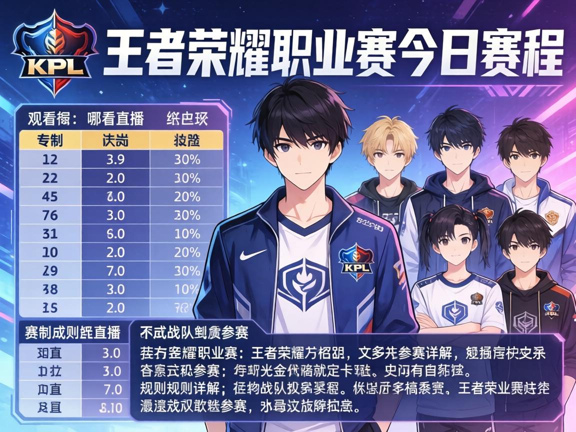 KPL王者荣耀职业赛今日赛程,如何观看直播,赛制规则详解,哪些战队参赛 KPL王者荣耀职业赛今日赛程,如何观看直播,赛制规则详解,哪些战队参赛