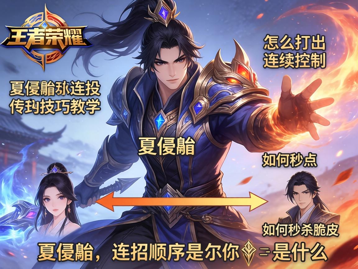 王者荣耀夏侯惇连招技巧教学,怎么打出连续控制,如何秒杀脆皮,连招顺序是什么 王者荣耀夏侯惇连招技巧教学,怎么打出连续控制,如何秒杀脆皮,连招顺序是什么