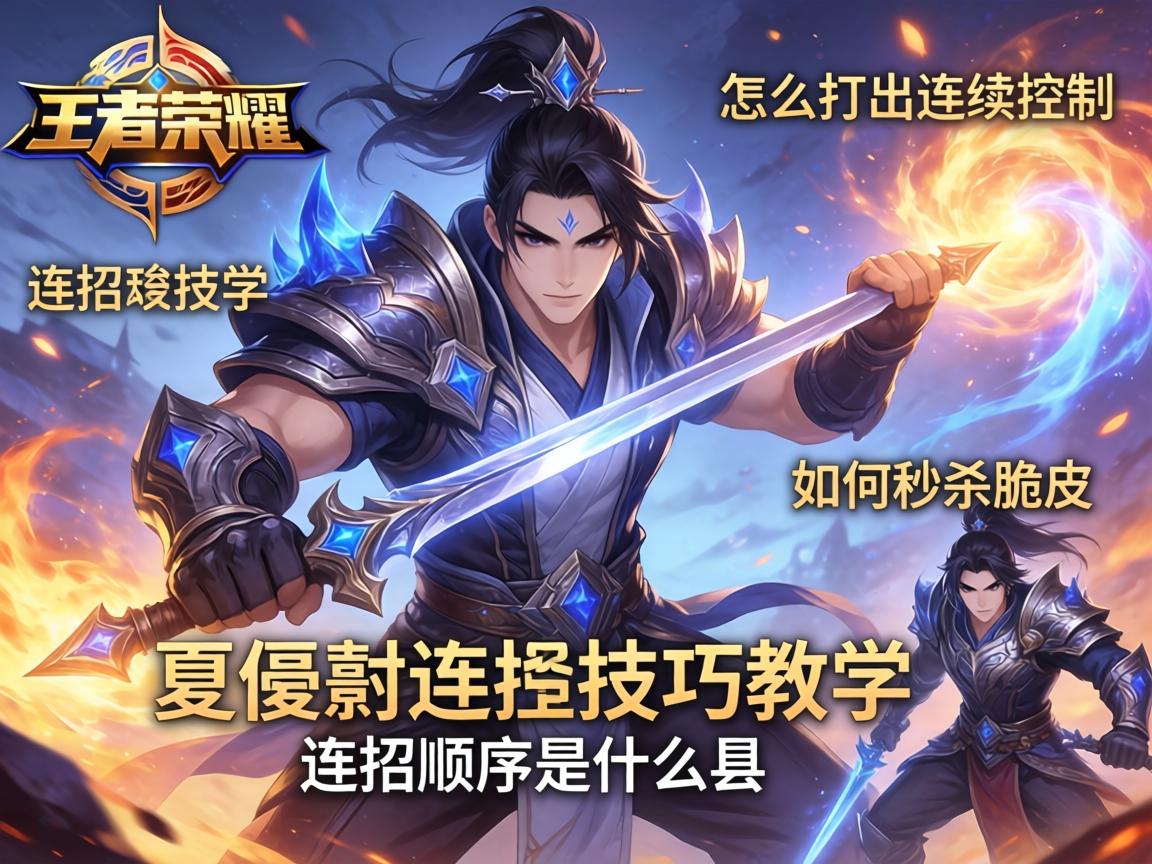 王者荣耀夏侯惇连招技巧教学,怎么打出连续控制,如何秒杀脆皮,连招顺序是什么 王者荣耀夏侯惇连招技巧教学,怎么打出连续控制,如何秒杀脆皮,连招顺序是什么