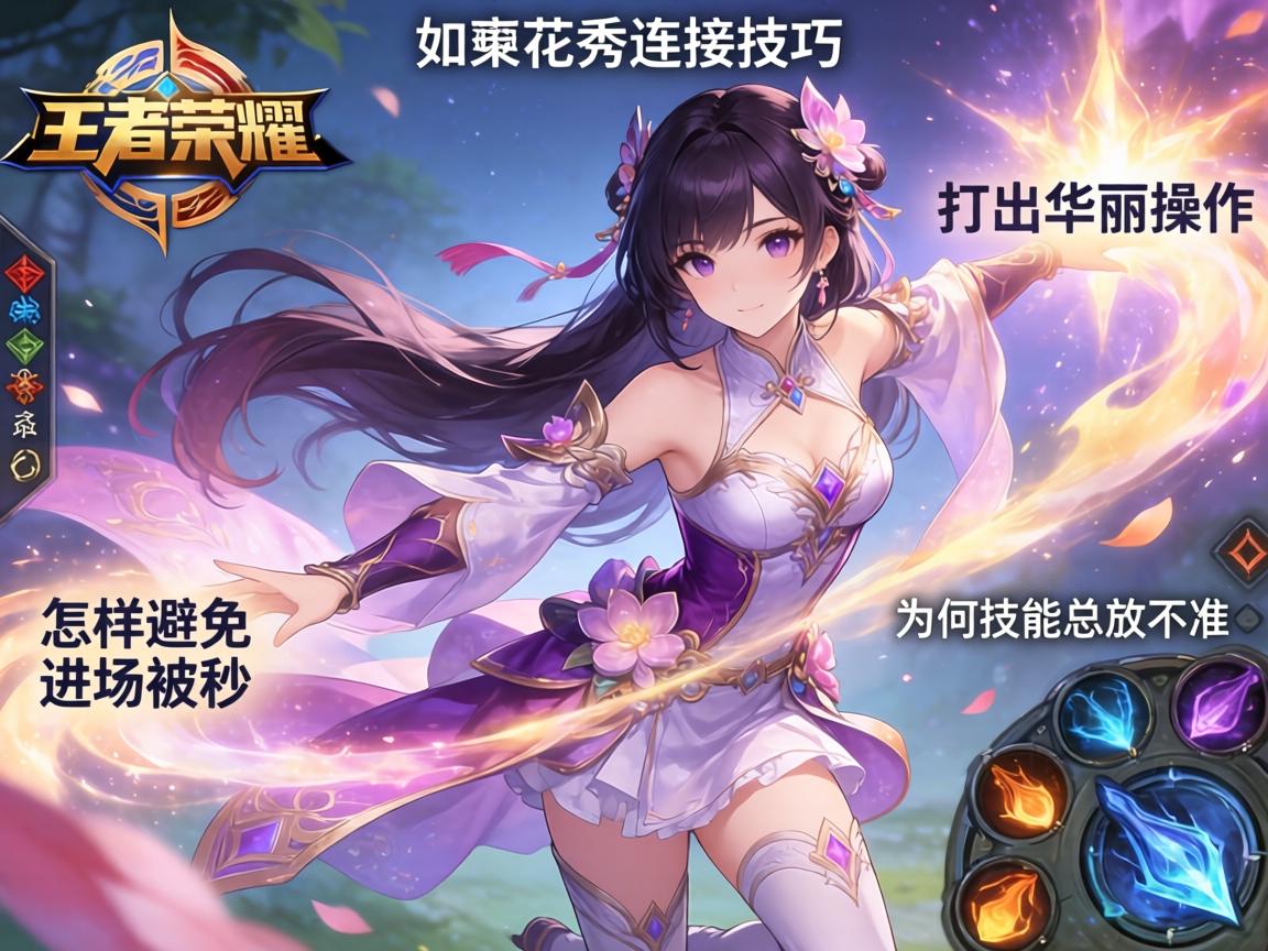 王者荣耀花秀连招技巧,如何打出华丽操作,怎样避免进场被秒,为何技能总放不准? 王者荣耀花秀连招技巧,如何打出华丽操作,怎样避免进场被秒,为何技能总放不准?