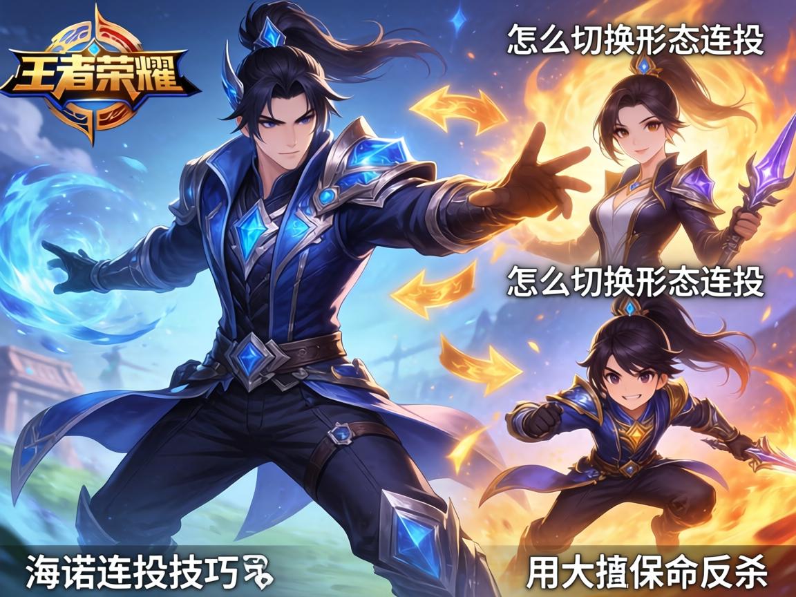 王者荣耀海诺连招技巧,怎么切换形态连招,如何用大招保命反杀 王者荣耀海诺连招技巧,怎么切换形态连招,如何用大招保命反杀