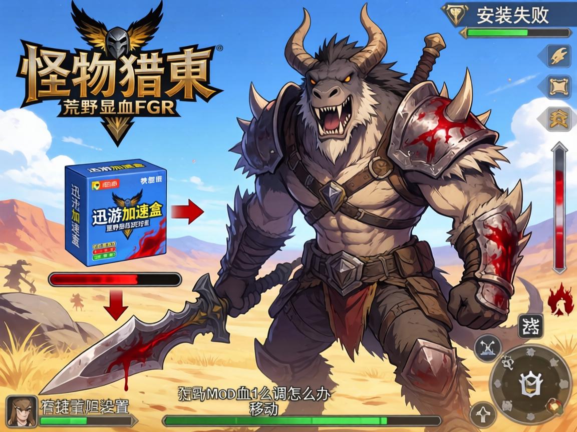 迅游加速盒怪物猎人荒野显血mod怎么调,血条位置移动,快捷键设置,安装失败怎么办 迅游加速盒怪物猎人荒野显血mod怎么调,血条位置移动,快捷键设置,安装失败怎么办