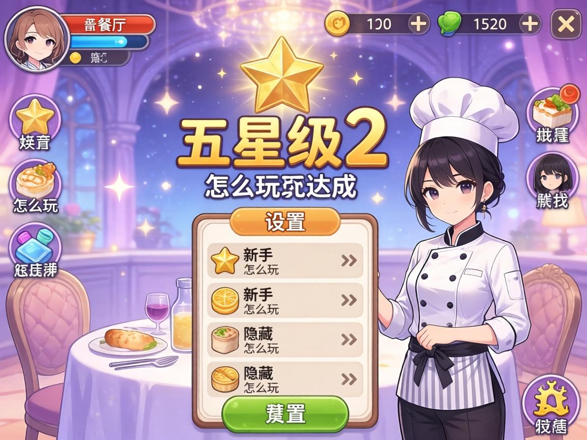 梦幻西餐厅2,新手怎么玩五星级怎么达成,菜单怎么设置,隐藏厨师怎么找 梦幻西餐厅2,新手怎么玩五星级怎么达成,菜单怎么设置,隐藏厨师怎么找