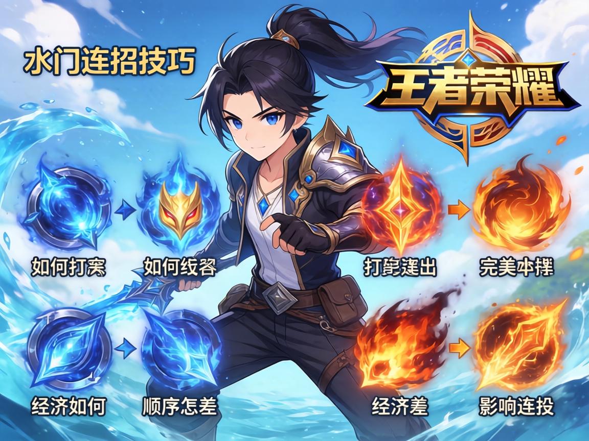 王者荣耀水门连招技巧,如何打出完美combo,技能顺序怎样安排,经济差如何影响连招? 王者荣耀水门连招技巧,如何打出完美combo,技能顺序怎样安排,经济差如何影响连招?