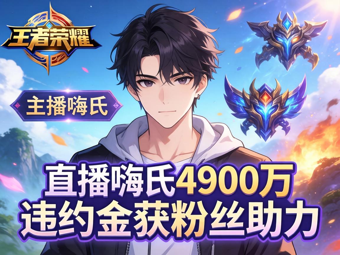 王者荣耀主播嗨氏4900万违约金获粉丝助力 王者荣耀主播嗨氏4900万违约金获粉丝助力