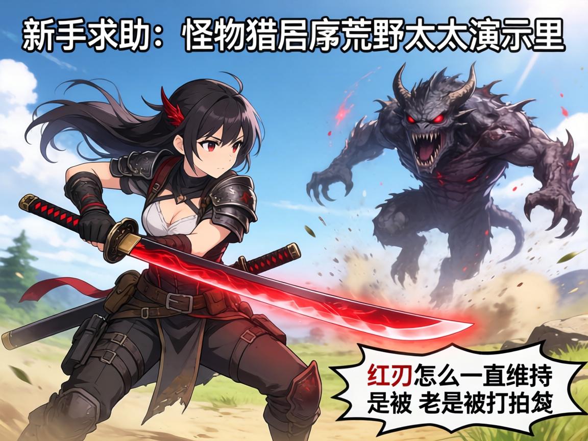 新手求助!怪物猎人荒野太刀演示里红刃怎么一直维持?老是被怪拍飞 新手求助!怪物猎人荒野太刀演示里红刃怎么一直维持?老是被怪拍飞