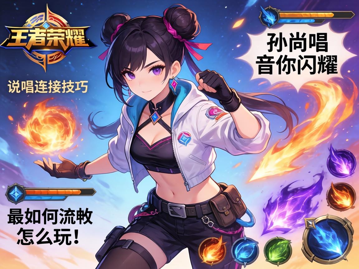 王者荣耀说唱连招技巧,孙尚香音你闪耀怎么玩,技能如何释放最流畅 王者荣耀说唱连招技巧,孙尚香音你闪耀怎么玩,技能如何释放最流畅