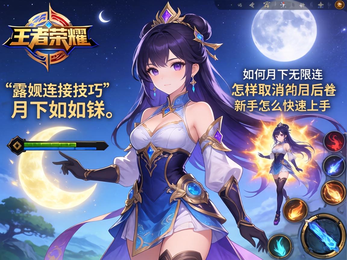 王者荣耀露娜连招技巧,如何月下无限连,怎样取消技能后摇,新手怎么快速上手 王者荣耀露娜连招技巧,如何月下无限连,怎样取消技能后摇,新手怎么快速上手