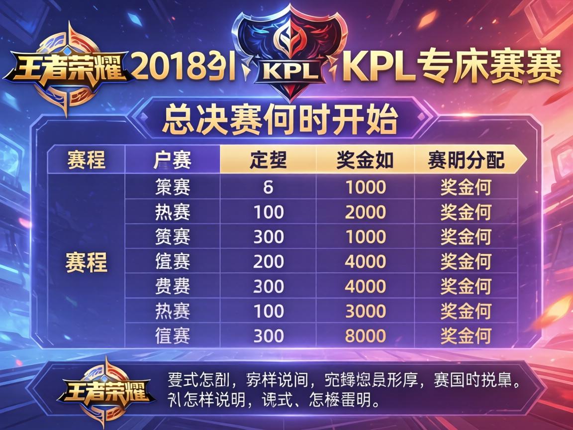 2018王者荣耀kpl季后赛赛程,总决赛何时开始,奖金如何分配,赛制怎样说明 2018王者荣耀kpl季后赛赛程,总决赛何时开始,奖金如何分配,赛制怎样说明