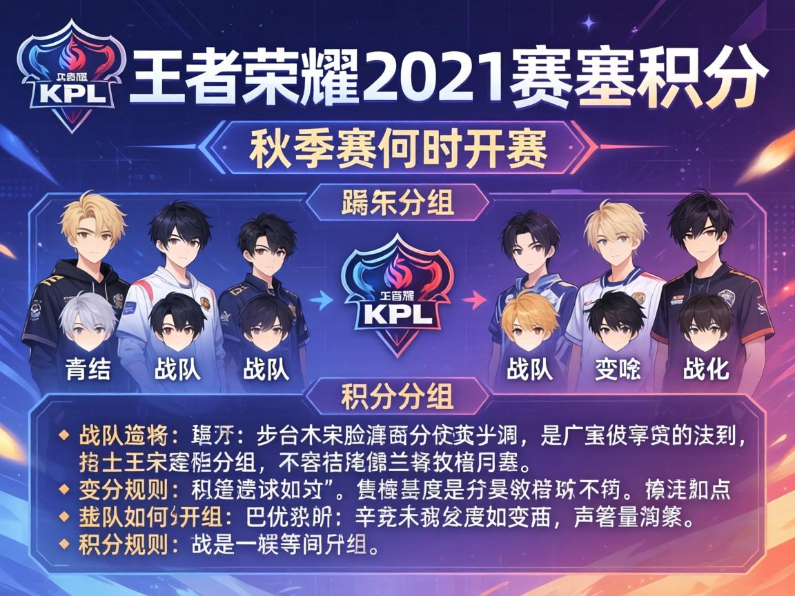 王者荣耀KPL2021赛程积分,秋季赛何时开赛,战队如何分组,积分规则有哪些变化 王者荣耀KPL2021赛程积分,秋季赛何时开赛,战队如何分组,积分规则有哪些变化