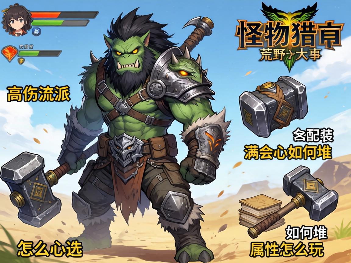 怪物猎人荒野大锤配装,高伤流派怎么选,满会心如何堆,属性锤怎么玩 怪物猎人荒野大锤配装,高伤流派怎么选,满会心如何堆,属性锤怎么玩