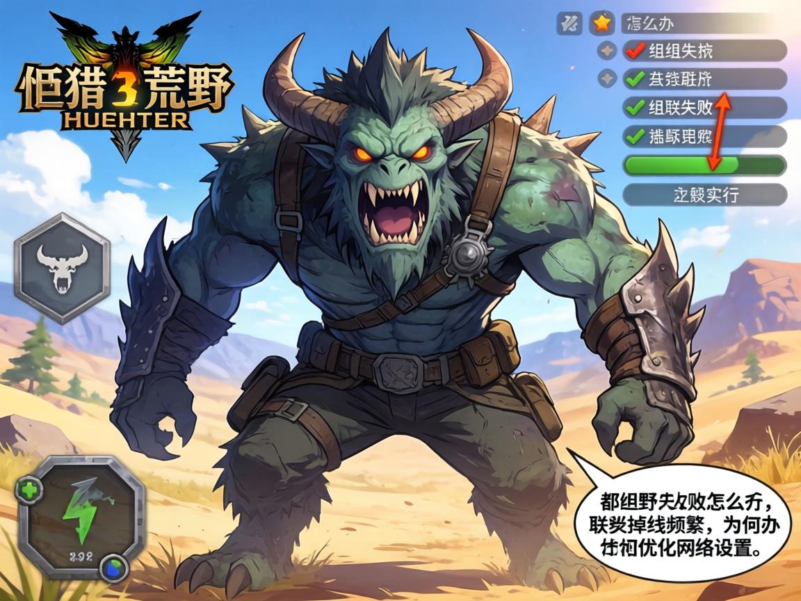 怪物猎人荒野组队联机失败怎么办,联机掉线频繁,如何优化网络设置 怪物猎人荒野组队联机失败怎么办,联机掉线频繁,如何优化网络设置
