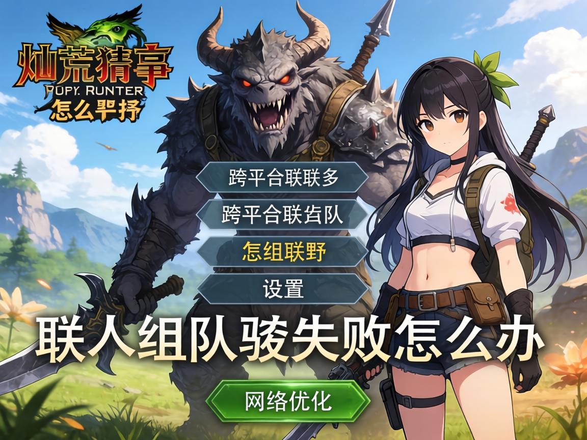 怪物猎人荒野手游怎么联机,跨平台联机设置,联机组队失败怎么办,网络优化方法 怪物猎人荒野手游怎么联机,跨平台联机设置,联机组队失败怎么办,网络优化方法