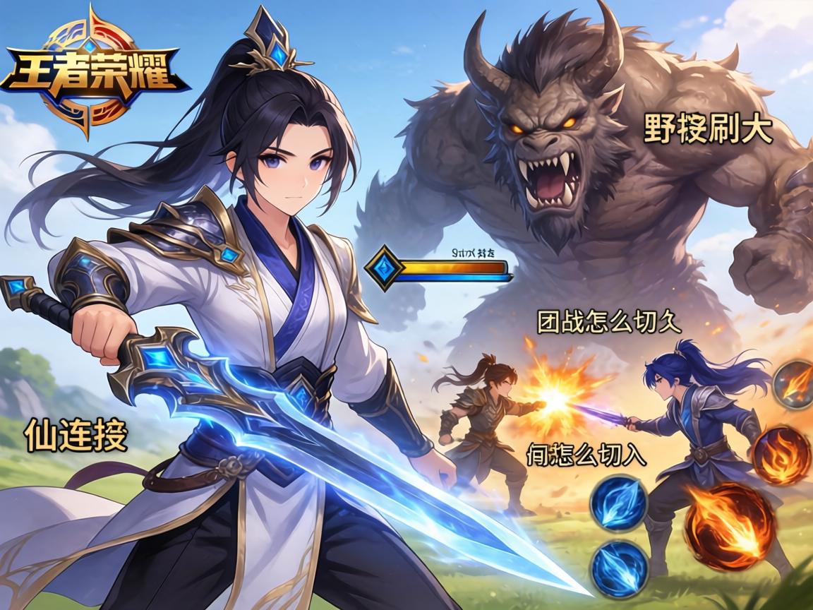 王者荣耀剑仙连招技巧,如何利用野怪刷大,团战怎么切入,技能怎么连招 王者荣耀剑仙连招技巧,如何利用野怪刷大,团战怎么切入,技能怎么连招