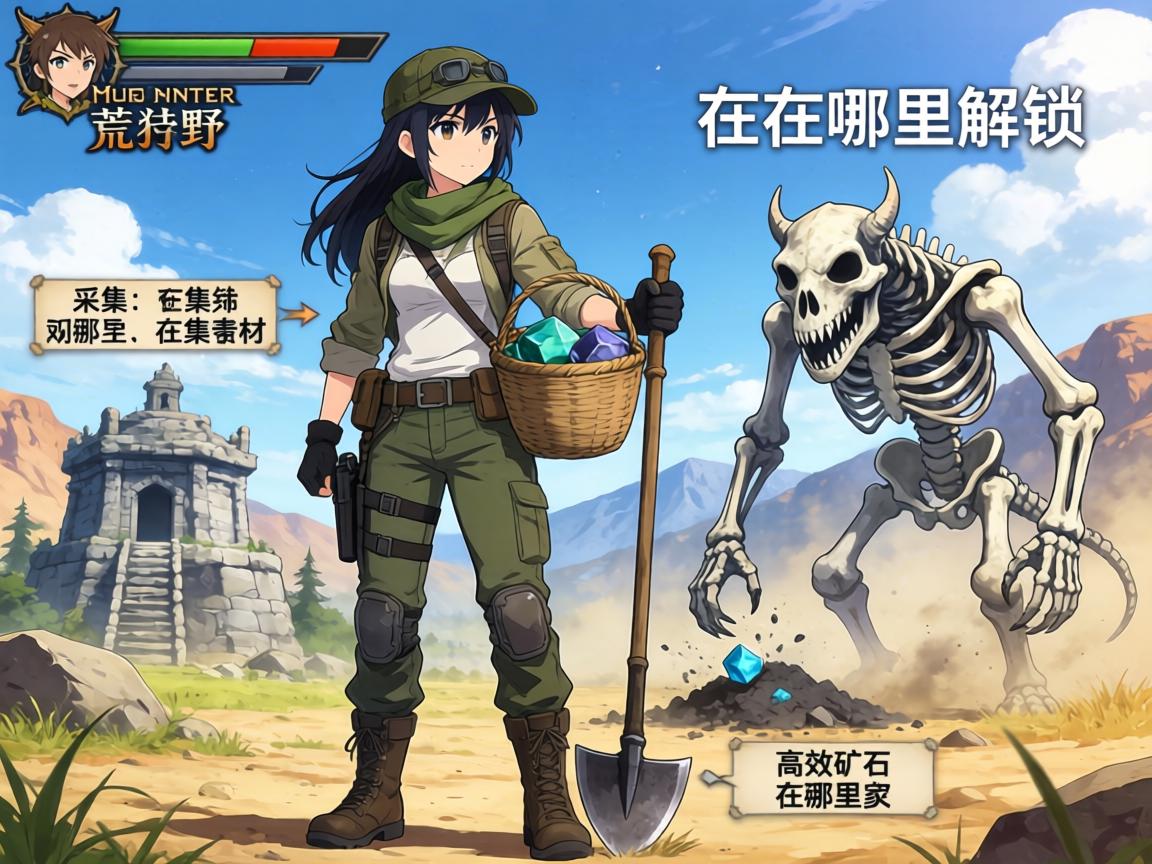怪物猎人荒野采集素材,采集员在哪里解锁,高效矿石怎么采,骨冢在哪里找 怪物猎人荒野采集素材,采集员在哪里解锁,高效矿石怎么采,骨冢在哪里找