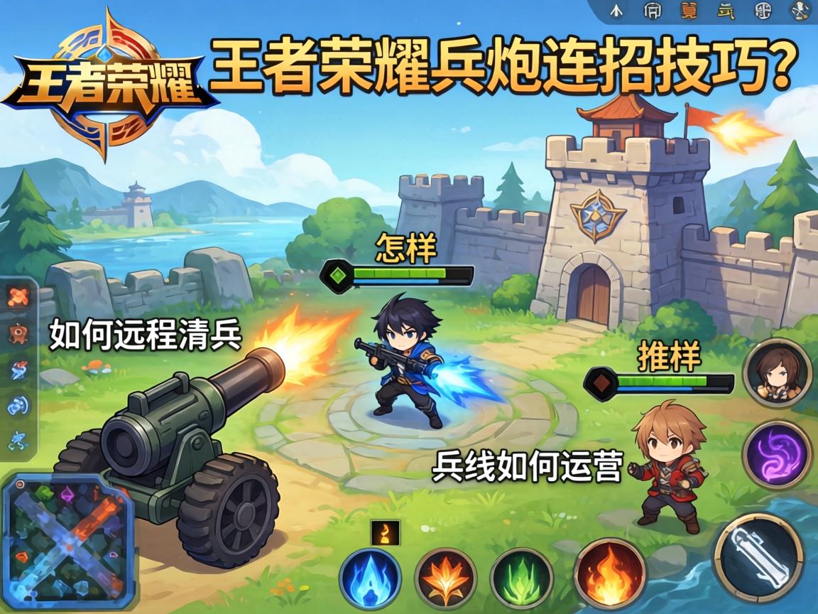 王者荣耀兵炮连招技巧,如何远程清兵?怎样架炮推塔?兵线如何运营? 王者荣耀兵炮连招技巧,如何远程清兵?怎样架炮推塔?兵线如何运营?