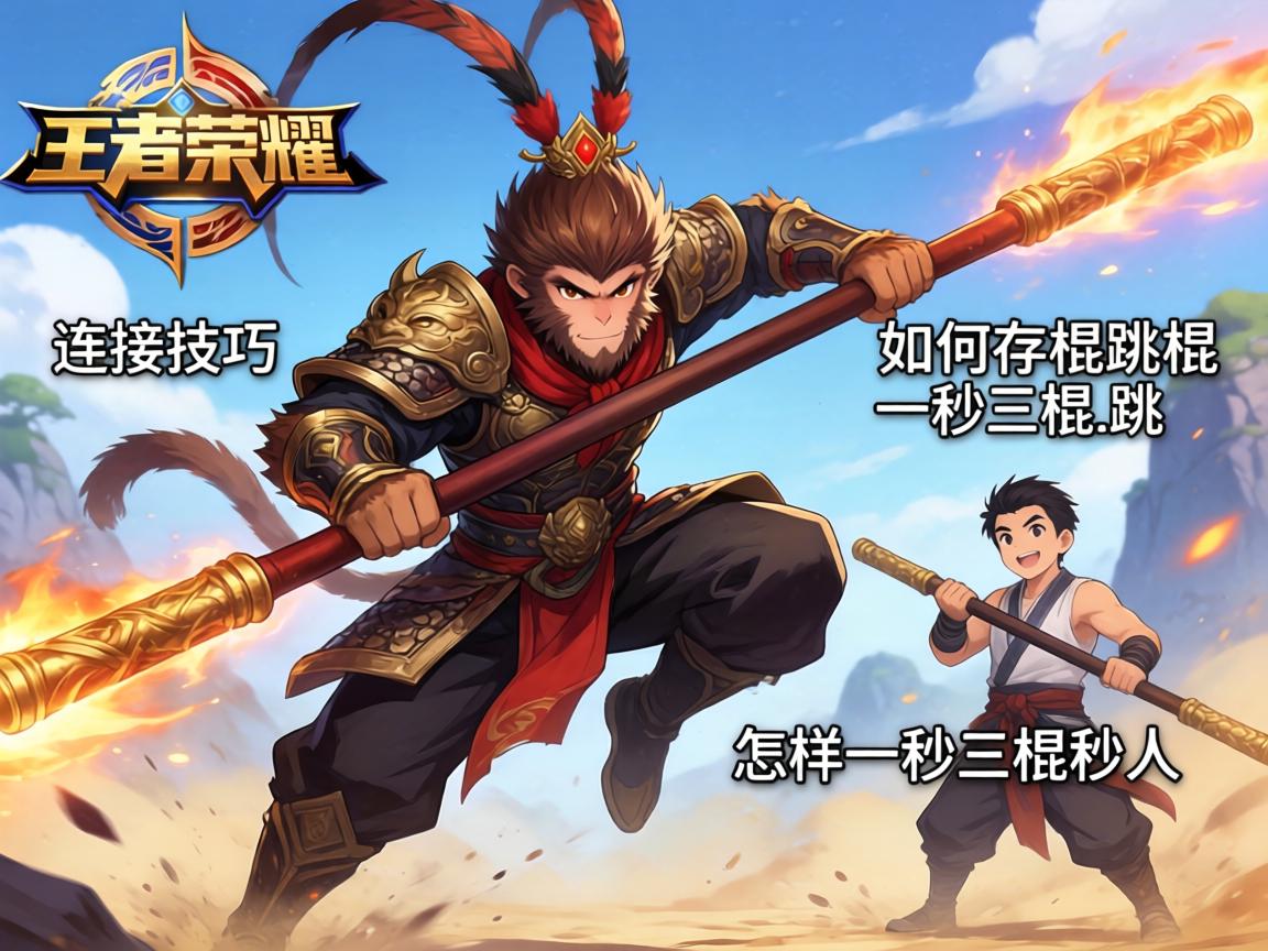 王者荣耀孙悟空连招技巧,如何存棍跳棍,怎样一秒三棍秒人 王者荣耀孙悟空连招技巧,如何存棍跳棍,怎样一秒三棍秒人