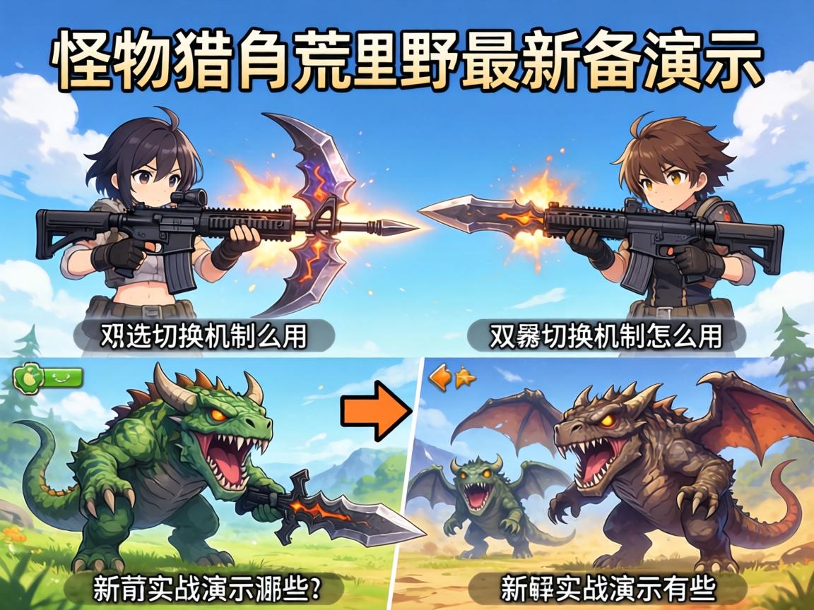 怪物猎人荒野最新武器演示,双武器切换机制怎么用,新怪物实战演示有哪些 怪物猎人荒野最新武器演示,双武器切换机制怎么用,新怪物实战演示有哪些