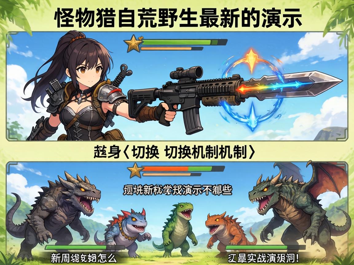 怪物猎人荒野最新武器演示,双武器切换机制怎么用,新怪物实战演示有哪些 怪物猎人荒野最新武器演示,双武器切换机制怎么用,新怪物实战演示有哪些